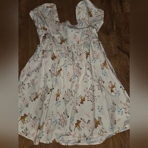 Disney Pale Pink Bambi Dress with Floral Print